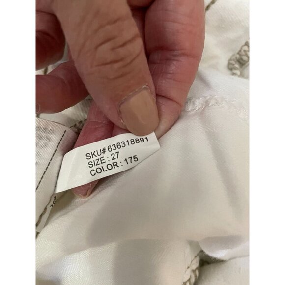 Abercrombie & Fitch Button Fly High Waist Shorts Belted White Size 27/4 - Picture 6 of 6